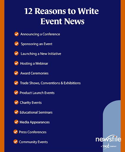 12 Reasons to Write Event News